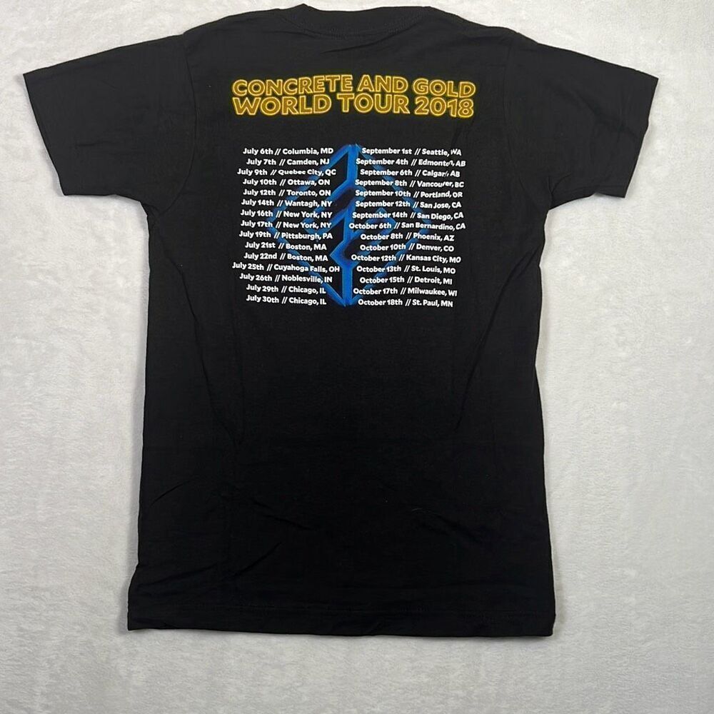 Foo Fighters Concrete and Gold 2018 World Tour Concert Black T Shirt‎ Men XS